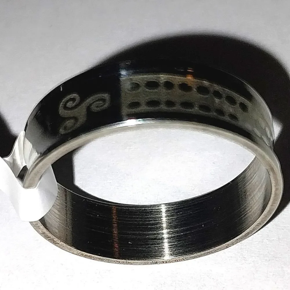 Stainless steel wide band hypoallergenic nickel free Men's ring sz 13